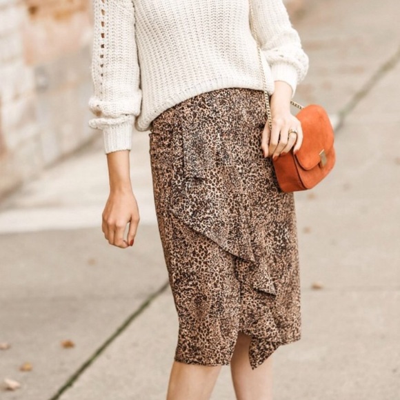 1. State Leopard Print Skirt - Picture 2 of 7